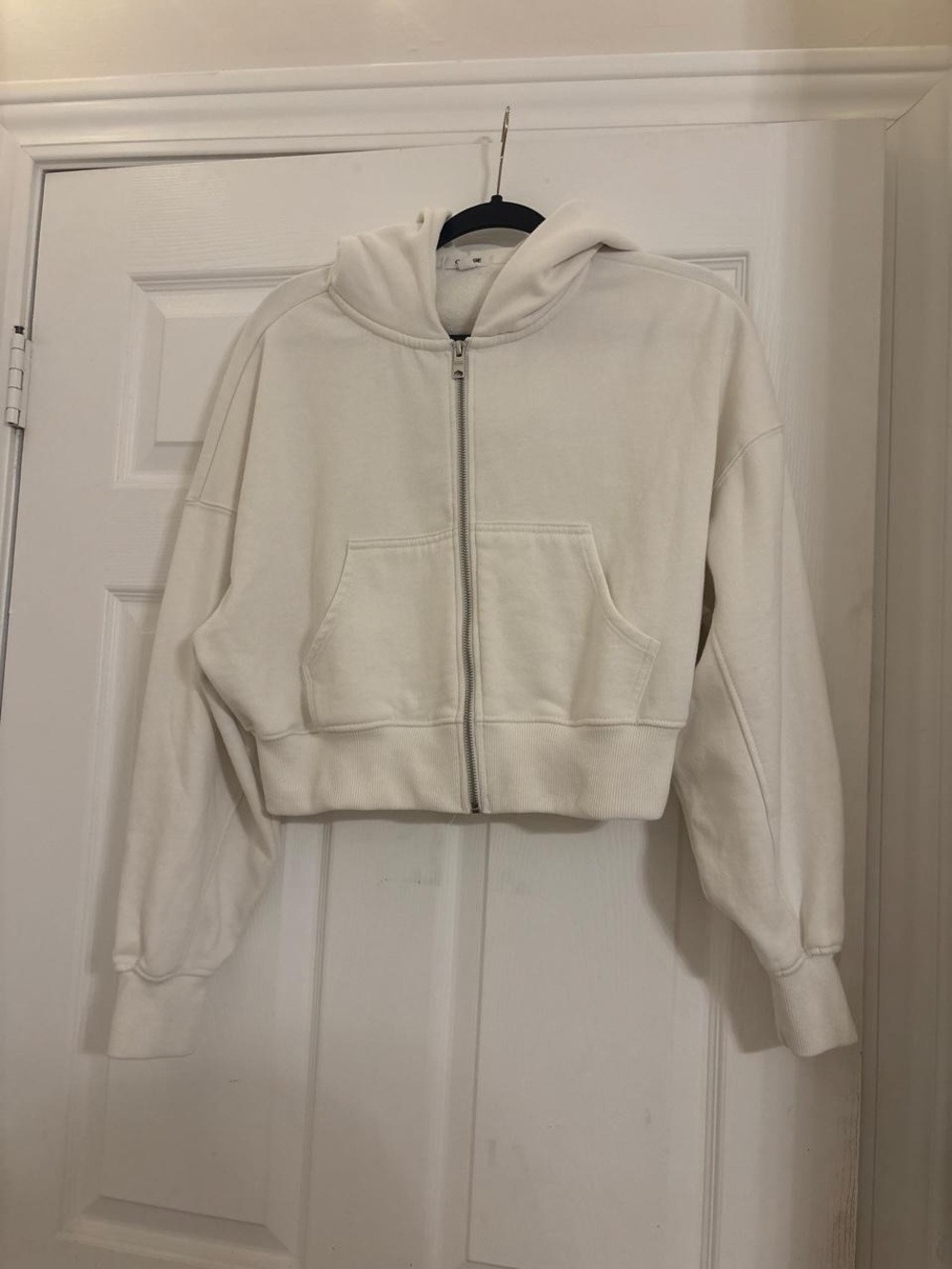 Garage cropped zip-up hoodie size M